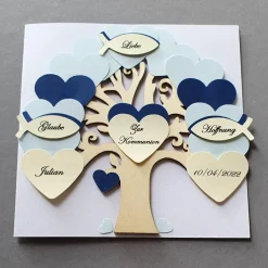 Geldgeschenk zur Konfirmation, Karte zur Konfirmation Junge,Geschenk Konfirmation Junge, Klappkarte, personalisiert