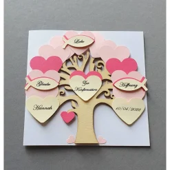 Geldgeschenk zur Konfirmation, Karte zur Konfirmation Mädchen,Geschenk Konfirmation Mädchen, Klappkarte, personalisiert