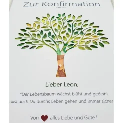 Geldgeschenk zur Konfirmation Erstkommunion Firmung Jugendweihe Taufe Mädchen Junge, Lebensbaum