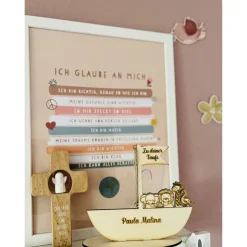 Geldgeschenk zur Taufe ARCHE NOAH aus Holz Taufgeschenk personalisiert Babygeschenk