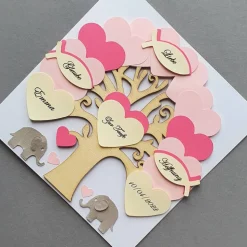 Geldgeschenk zur Taufe, Karte zur Taufe Mädchen,Taufgeschenk Mädchen, Geschenk zur Taufe, Klappkarte personalisiert