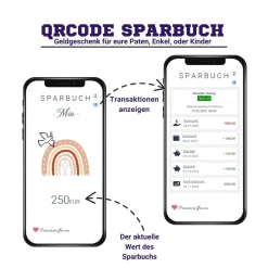 Geldgeschenk zur Taufe, Kommunion, Konfirmation | Digitale Spardose | Friedenstaube