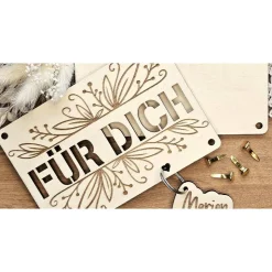 Geldgeschenk zur Taufe personalisiert Karte aus Holz Patenkind Enkelkind Nichte Neffe Mädchen Junge