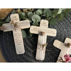 Geldgeschenk zur Taufe Taufgeschenk Kreuz Spruch Holz Lasergravur Trockenblumen Erinnerungstück Geschenkidee