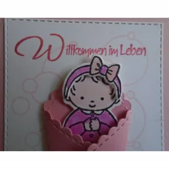 Geldgeschenk zurTaufe Geburt Taufgeschenk Mädchen Reagenzglas Geldkarte Verpackung Geldverpackung  Geschenk