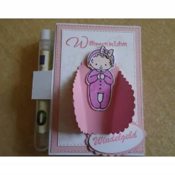 Geldgeschenk zurTaufe Geburt Taufgeschenk Mädchen Reagenzglas Geldkarte Verpackung Geldverpackung  Geschenk