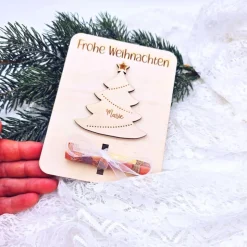 Geldgeschenke Weihnachten | Karte aus Holz | Gutschein als Geschenk | kleine Weihnachtsgeschenke  | Geschenkidee