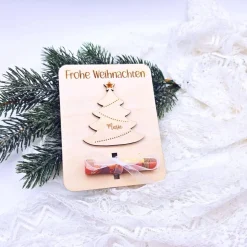 Geldgeschenke Weihnachten | Karte aus Holz | Gutschein als Geschenk | kleine Weihnachtsgeschenke  | Geschenkidee