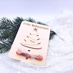 Geldgeschenke Weihnachten | Karte aus Holz | Gutschein als Geschenk | kleine Weihnachtsgeschenke  | Geschenkidee