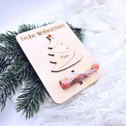 Geldgeschenke Weihnachten | Karte aus Holz | Gutschein als Geschenk | kleine Weihnachtsgeschenke  | Geschenkidee