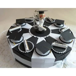 Geldgeschenk/Geldgeschenktorte/Schachteltorte zur Promotion/für eine Abiturientin, 23 cm Ø