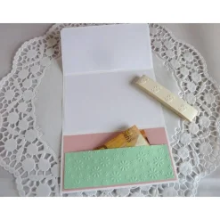 Geldgeschenkkarte zur Geburt, Taufe, Gutscheinkarte, Grußkarte, Geburtskarte, Glückwunschkarte für ein Mädchen