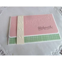 Geldgeschenkkarte zur Geburt, Taufe, Gutscheinkarte, Grußkarte, Geburtskarte, Glückwunschkarte für ein Mädchen