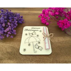 Geldgeschenkkarten aus Holz / Hochzeit / Glückwünsche / Wunscherfüller / Gutschein