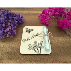 Geldgeschenkkarten aus Holz / Hochzeit / Glückwünsche / Wunscherfüller / Gutschein