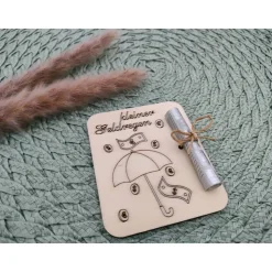 Geldgeschenkkarten aus Holz / Wunscherfüller Pusteblume / Geburtstag / Glückwünsche / Gutschein