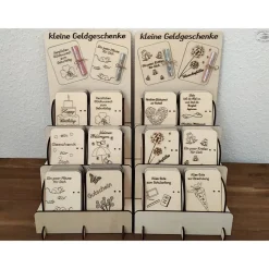 Geldgeschenkkarten aus Holz / Mäuse / Geburtstag / Glückwünsche / Gutschein