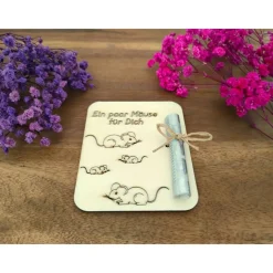 Geldgeschenkkarten aus Holz / Einschulung / Wunscherfüller / Gutschein