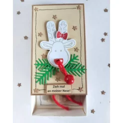 Geldgeschenkschachtel Elch – Originelle Streichholzschachtel für Geldgeschenke zu Weihnachten