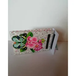 Geldgeschenktäschchen zum Geburtstag für eine Frau mit rosafarbenen Blumen