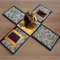 Geldgeschenkverpackung - Goldhochzeit - blau-weiß-gold-rot