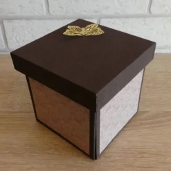 Geldgeschenkverpackung - Goldhochzeit - mit Goldhochzeitsfigur