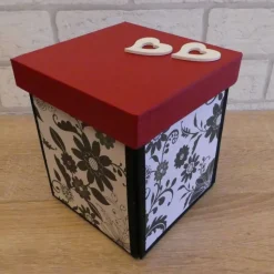 Geldgeschenkverpackung - Hochzeit (Männer) - schwarz-weiß-rot