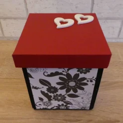 Geldgeschenkverpackung - Hochzeit (Männer) - schwarz-weiß-rot