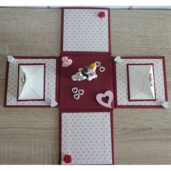 Geldgeschenkverpackung - Hochzeit - Brautpaarfigur auf Vespa