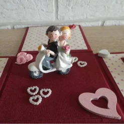 Geldgeschenkverpackung - Hochzeit - Brautpaarfigur auf Vespa