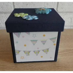 Geldgeschenkverpackung - Kinderzimmer (blau)