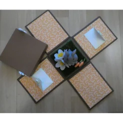 Geldgeschenkverpackung - Ostern (Hase mit Osterglocken/Möhren)