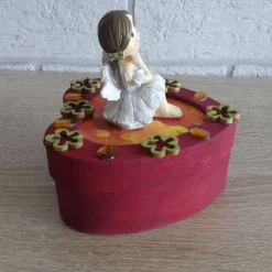 Geldgeschenkverpackung Herz mit Engelchen