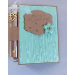 Geldgeschenkverpackung zum Geburtstag im Reagenzröhrchen