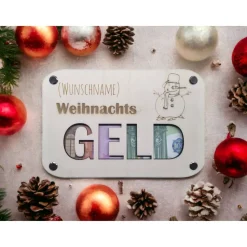 Geldkarte zu Weihnachten / Geldgeschenk für Weihnachten/ personalisierte Geschenkverpackung / besondere Geschenkidee / G