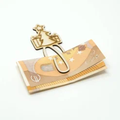 Geldklammer aus Holz Weihnachten | Geldgeschenk verpacken | Geldklipp für Geldgeschenke Weihnachtsbaum