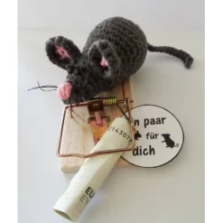 Geldklammer Geldgeschenk-Amigurumi Maus-Geburtstag Ostern Jubiläum Hochzeit Geschenkverpackung