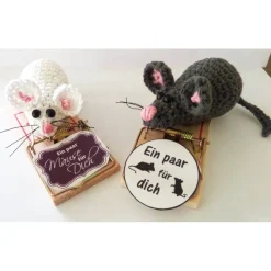 Geldklammer Geldgeschenk-Amigurumi Maus-Geburtstag Ostern Jubiläum Hochzeit Geschenkverpackung