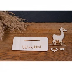 Geldscheinhalter Alpaka, Geldgeschenk, Geburtstag, Reiten, Geschenk, Wunschtext, Personalisierbar