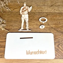 Geldscheinhalter Angler, Fischen, Geldgeschenk, Geburtstag, Geschenk, Wunschtext, Personalisiert