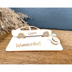 Geldscheinhalter Auto, Geburtstag, Führerschein, Geschenk, Wunschtext, Personalisierbar