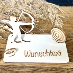 Geldscheinhalter Bogenschießen, Pfeil und Bogen, Geldgeschenk, Geburtstag, Geschenk, Wunschtext, Personalisierbar
