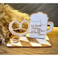 Geldscheinhalter Breze, Bier, Maß, Geldgeschenk, Geburtstag, Fest, Party, Geschenk, Oktoberfest, Wiesn, Bayern, Wunschte