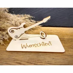 Geldscheinhalter E-Gitarre, Musik, Geldgeschenk, Geburtstag, Geschenk, Wunschtext, Personalisierbar