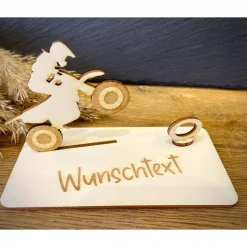 Geldscheinhalter Enduro, Motorrad, Geburtstag, Führerschein, Geschenk, Wunschtext, Personalisierbar