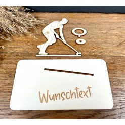 Geldscheinhalter Feldhockey, Feldhockeyspieler, Geldgeschenk, Geburtstag, Geschenk, Wunschtext, Personalisiert