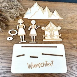 Geldscheinhalter Fest, Dirndl, Geldgeschenk, Geburtstag, Fest, Party, Geschenk, Bayern, Wunschtext, Personalisierbar