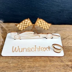 Geldscheinhalter Formel 1, Rennwagen, Rennauto, Auto, Geburtstag, Führerschein, Geschenk, Wunschtext, Personalisierbar