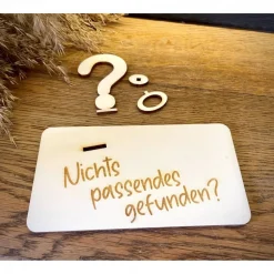 Geldscheinhalter Fragezeichen, Universell, Geldgeschenk, Geburtstag, Geschenk, Wunschtext, Personalisiert