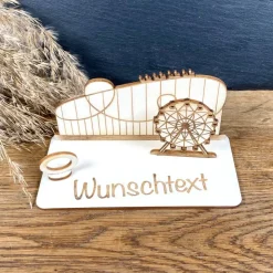 Geldscheinhalter Freizeitpark, Erlebnispark, Geldgeschenk, Geschenk, Wunschtext, Personalisierbar